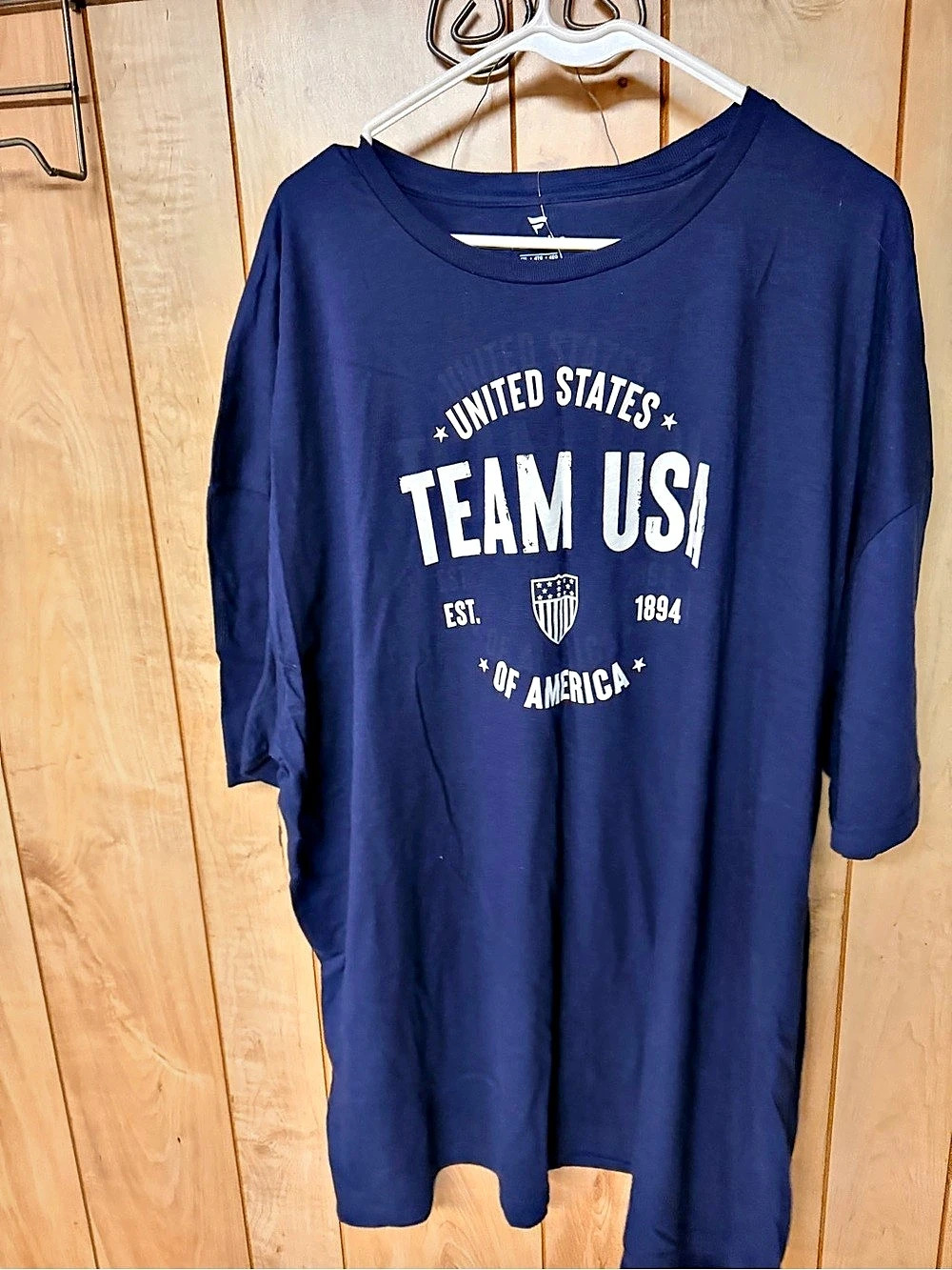 Fanatics Team USA Shield T-Shirt short Sleeve Blue 4XL